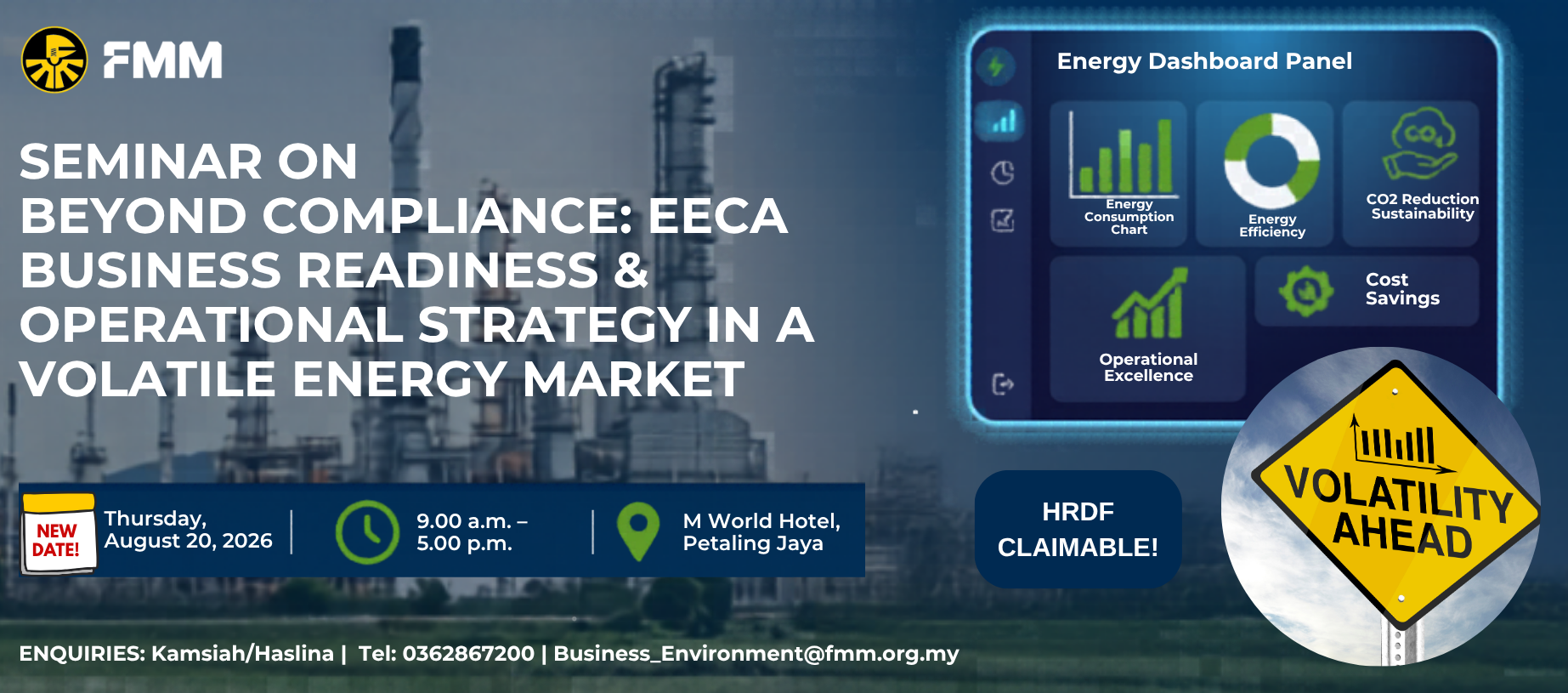 FMM Seminar on Beyond Compliance: EECA Business Readiness & Operational Strategy in a Volatile Energy Market (30 June 2026)